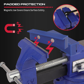SE DY magnetic jaw pad shields parts while securing during clamping