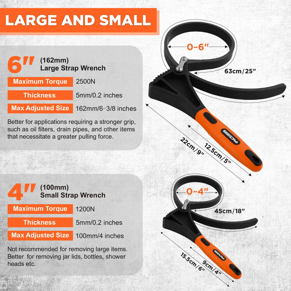 SEDY heavy-duty rubber strap demonstrates durability for tough jobs