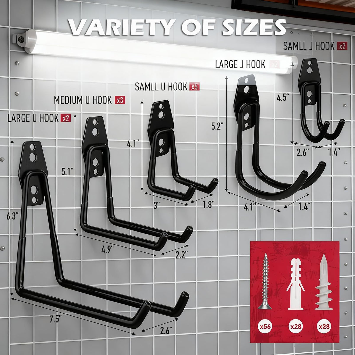 SEDY solid steel hook close-up shows anti-slip coating for secure hanging.