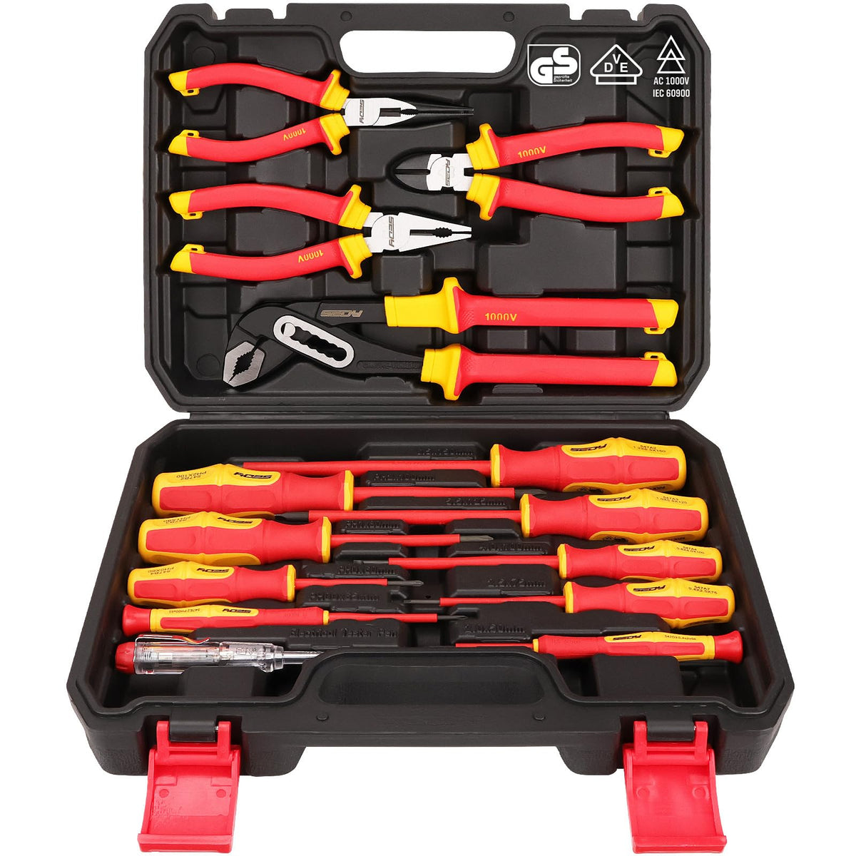 SEDY insulated Phillips screwdriver with magnetic tip for precise fastening in tight spaces