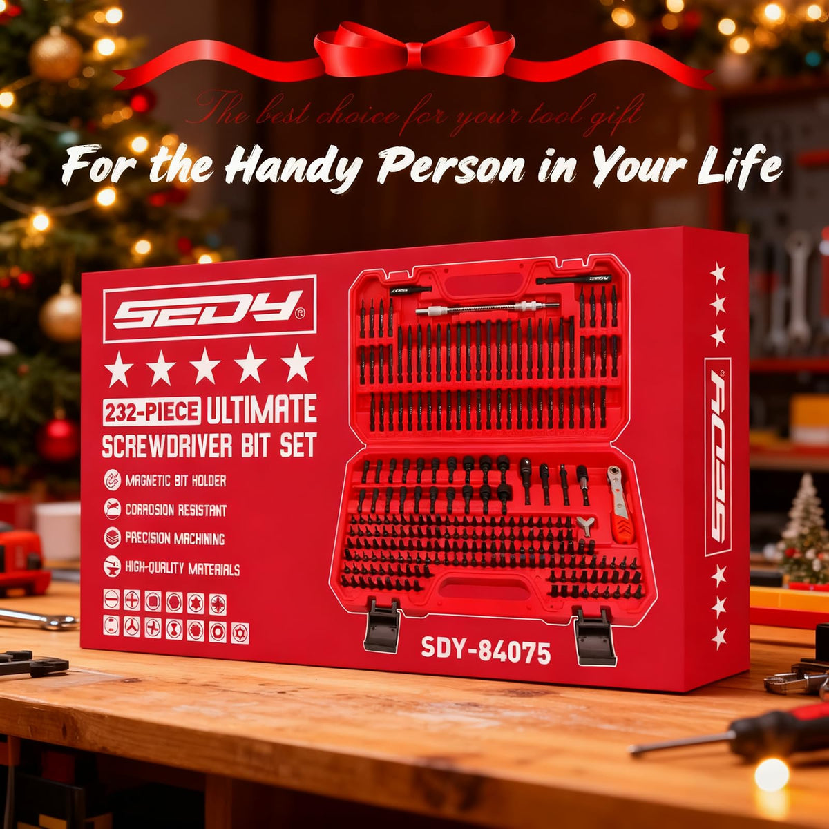 SEDY organized storage case with labeled slots for convenient transport.