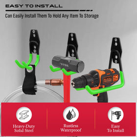 SEDY stainless steel hooks resist bending for rugged garage storage tasks.