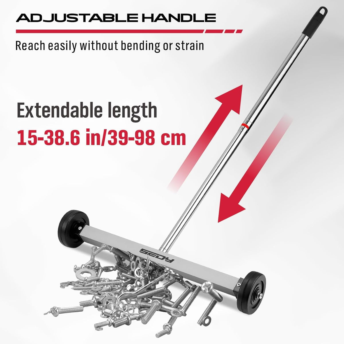 SEDY magnet sweeper 8.8-pound capacity handles metal debris efficiently