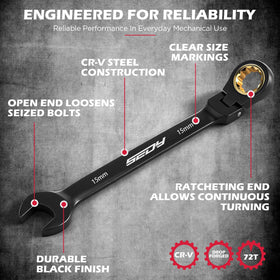 SEDY metric 8–19 mm range for common fasteners