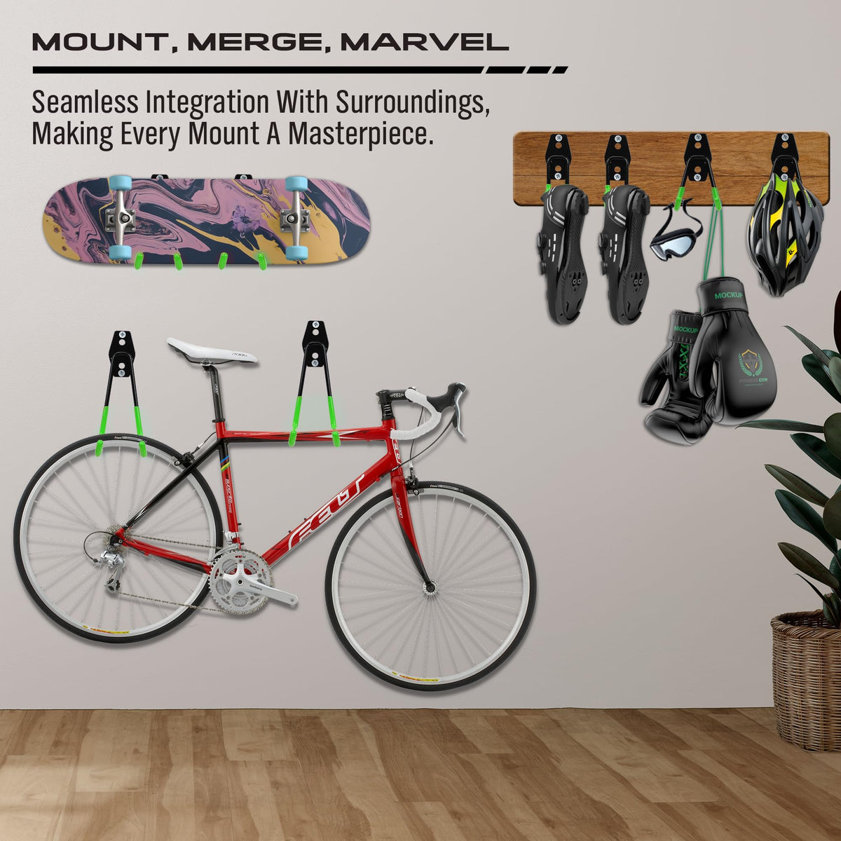 SEDY versatile assortment includes four hook types and three extension straps.