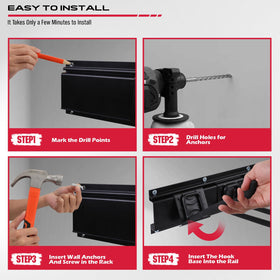SEDY multi-purpose storage for long-handled tools and garden gear.