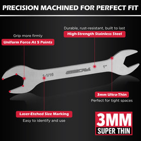 Nickel-plated finish resists rust for durable, long-lasting tool life.
