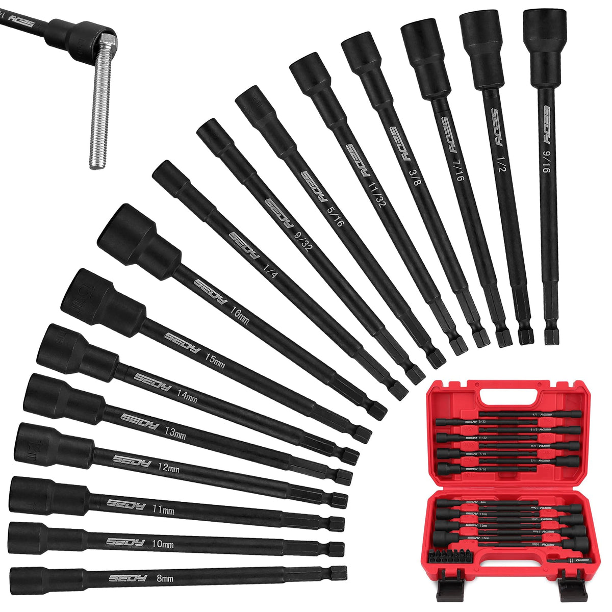 SEDY nut driver set in a case for fast, organized access