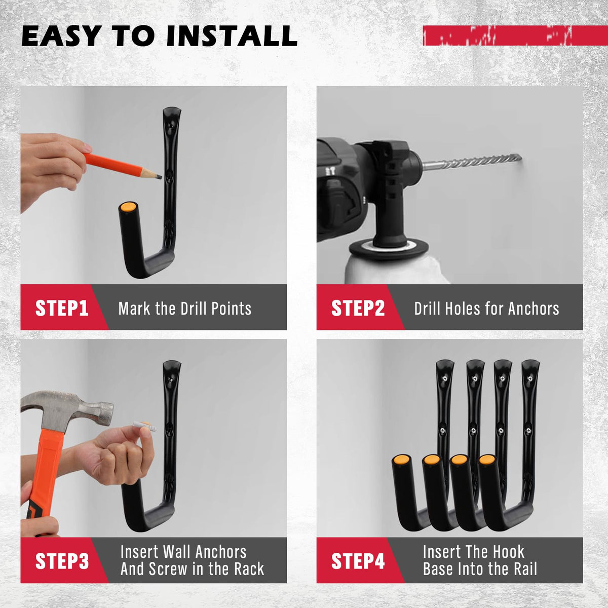 SEDY paddleboard rack hook displaying paddleboard off the floor