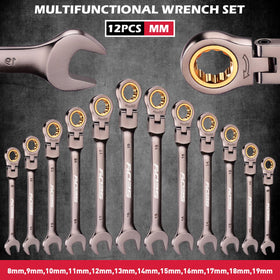 SEDY 180-degree flex-head wrenches enabling tight-space turning