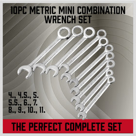SEDY wrench set with 15° angled box end eases access in tight spots.