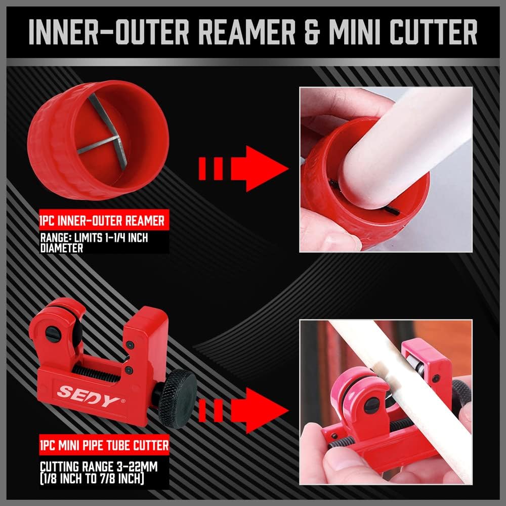 SEDY professional pipe cutting in action on copper, aluminum, or PVC
