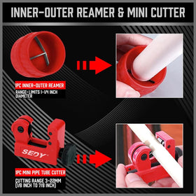 SEDY professional pipe cutting in action on copper, aluminum, or PVC