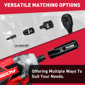 SEDY ratchet wrench with universal joint allows versatile access.