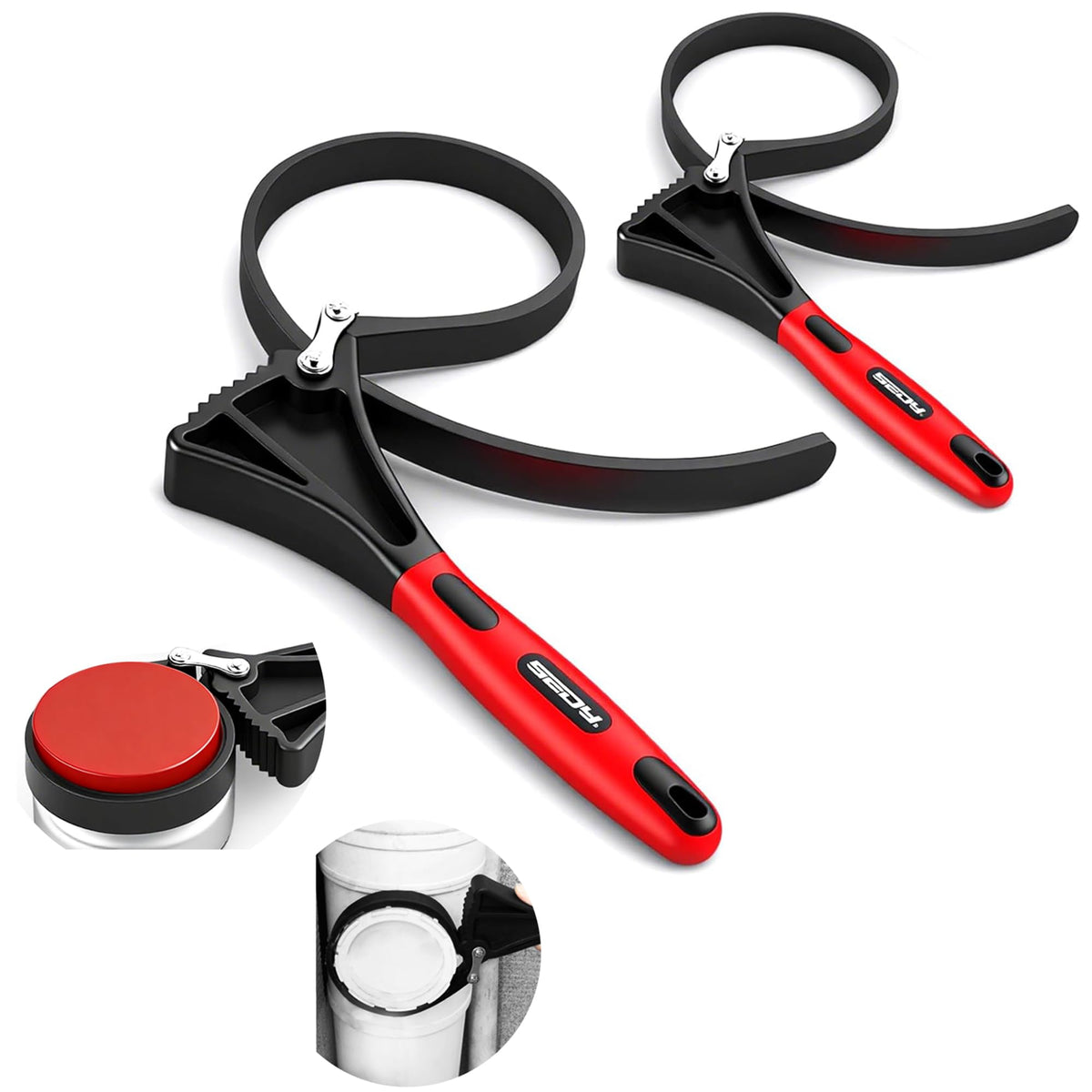 Sedy rubber strap wrench 6in with sturdy grip for heavy plumbing tasks.