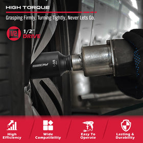 SEDY deep-impact socket with 6-point opening for secure fastener grip