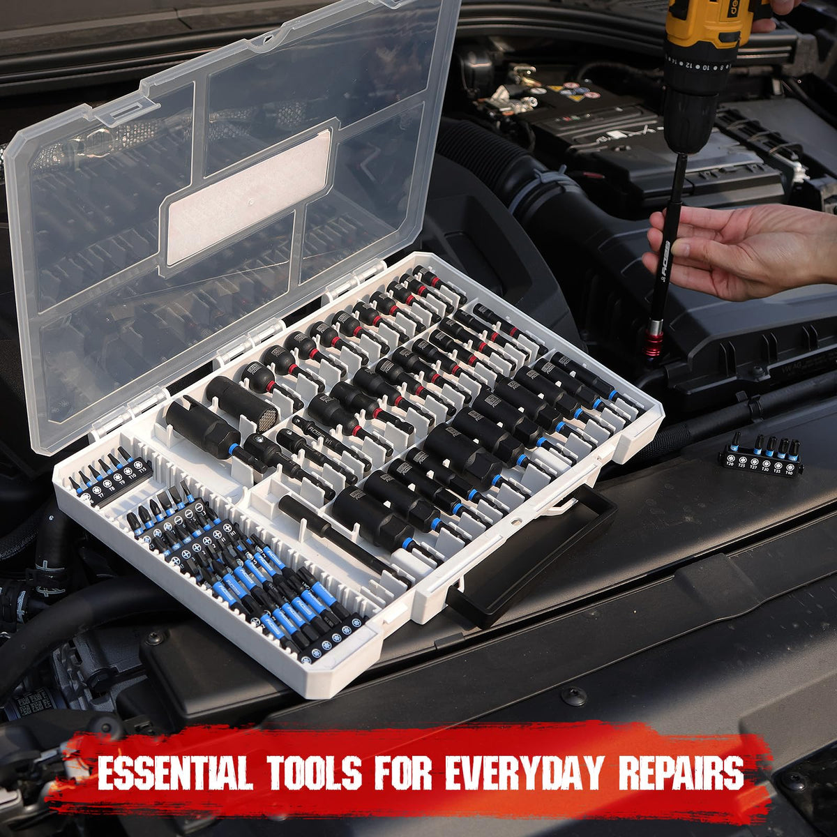 SEDY screwdriver bits in set provide ready-to-use versatility.