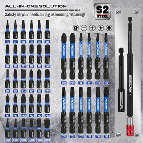 SEDY socket adapters and bit holder expand versatility for project work.