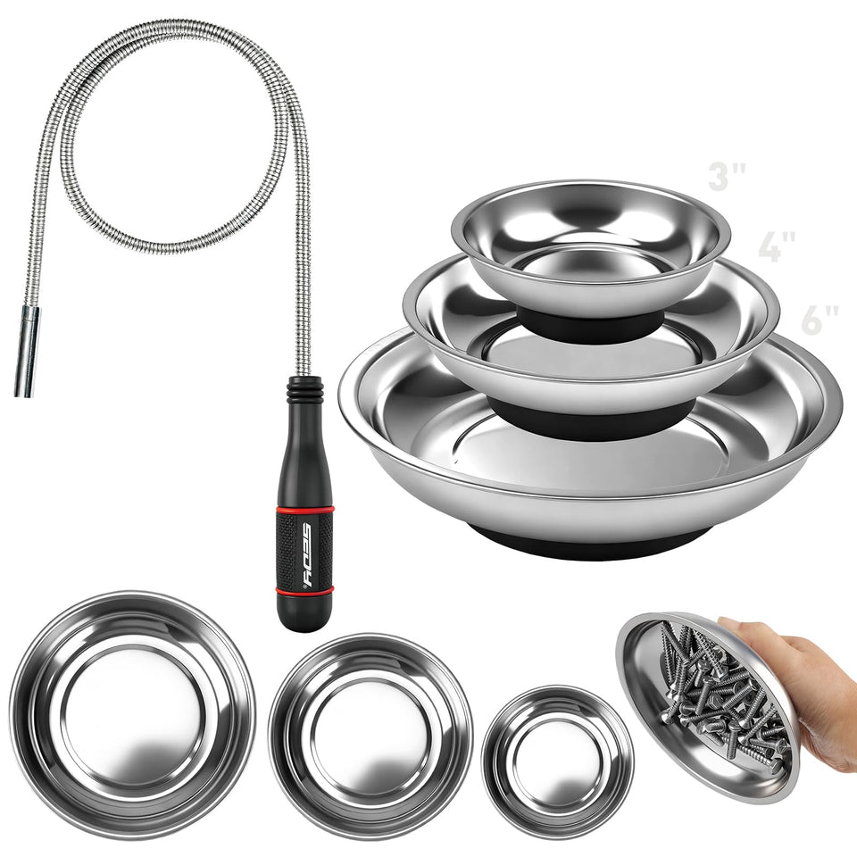 SEDY telescoping magnetic pickup tool 4-pack reaches tight spaces to retrieve dropped screws.