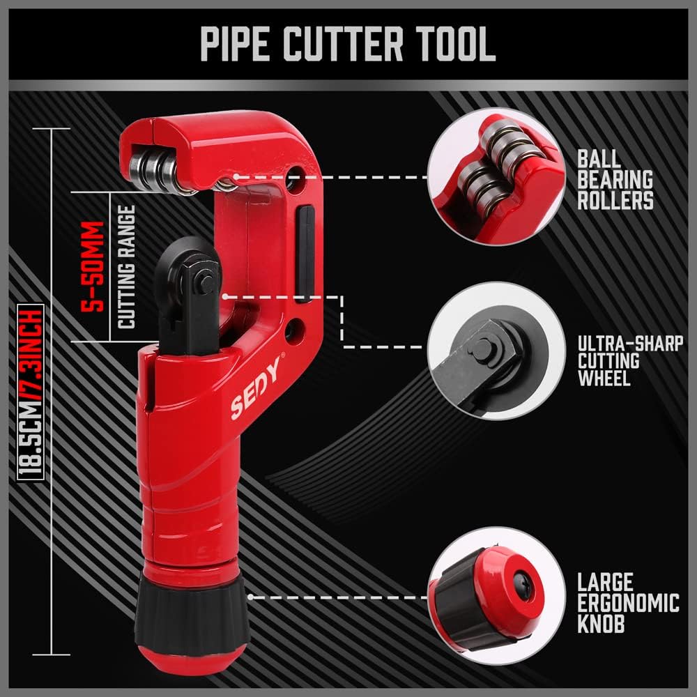 SEDY small cutter for 1/8-7/8 inch pipes offers nimble, precise cuts
