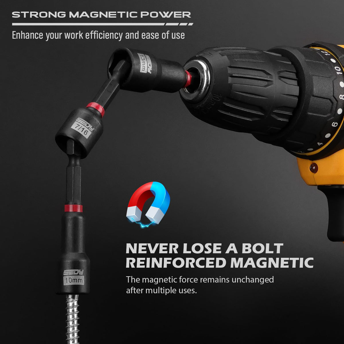 SEDY universal socket accessory boosts adaptability across tasks.