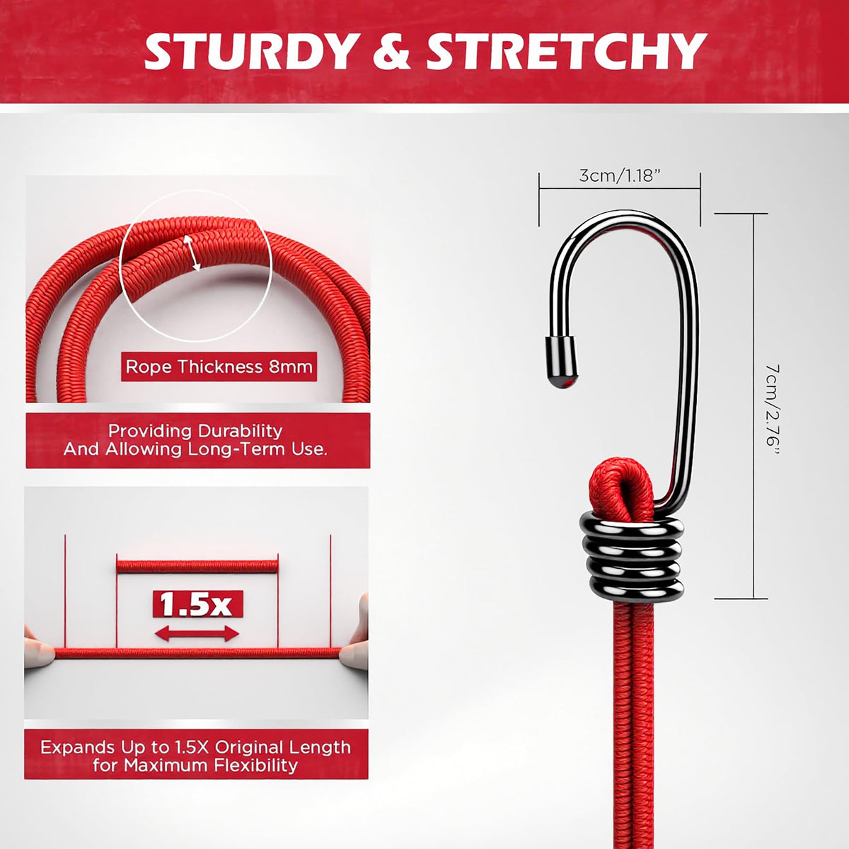 SEDY UV-resistant coating protects cords from sun and rain