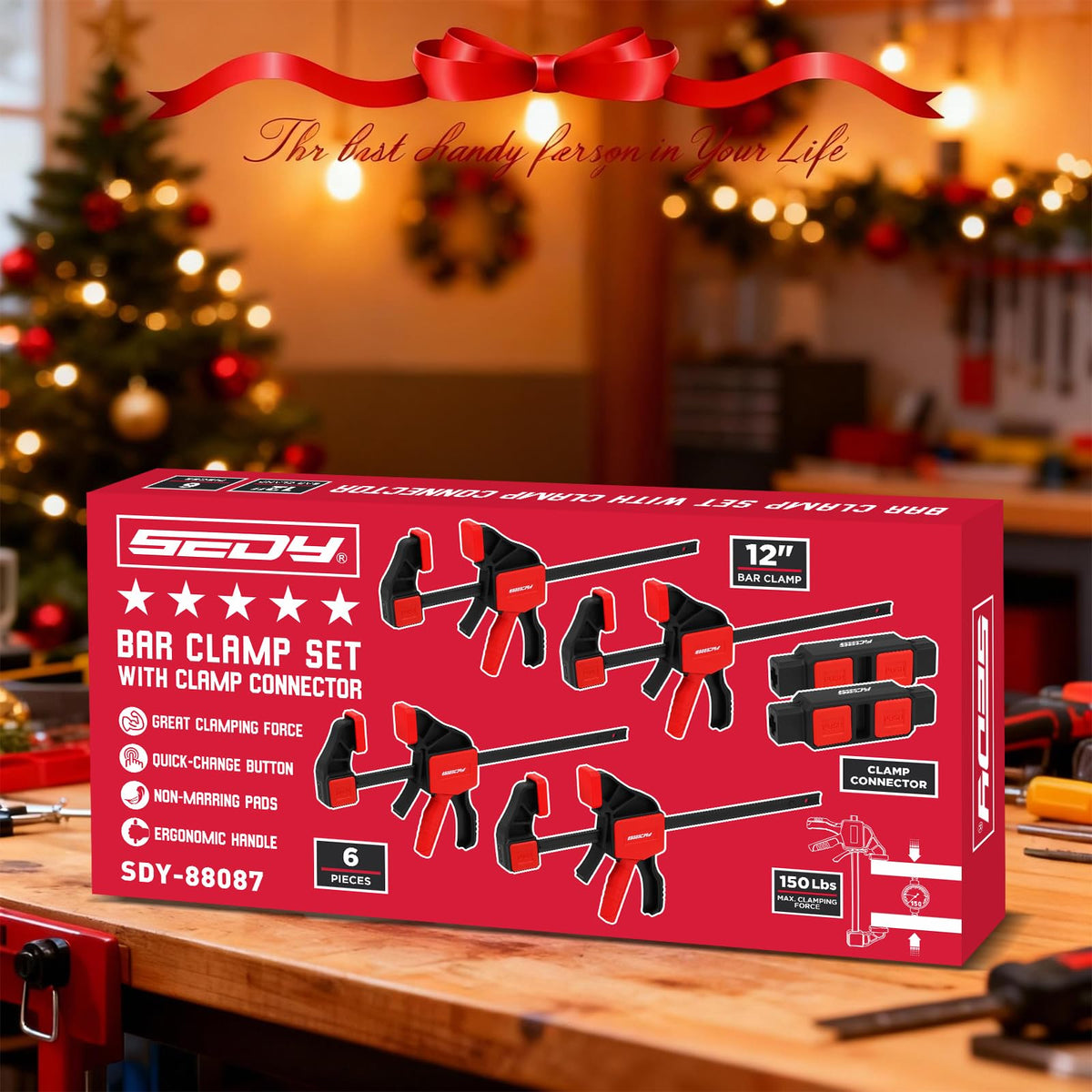SEDY ideal for glue-ups and light-duty woodworking projects with reliable grip.