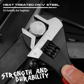 Sedy CR-V steel construction with black oxide finish resists corrosion