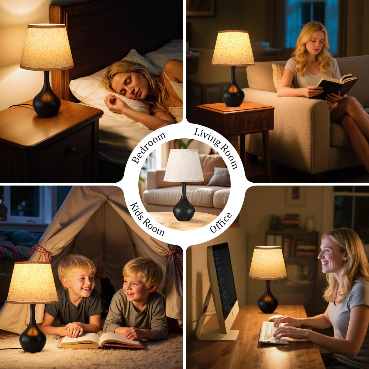 Seealle touch lamp demonstrates effortless brightness control with a gentle tap.