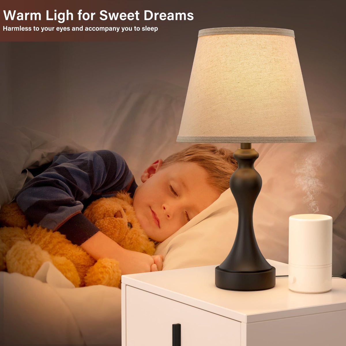 Seealle bedroom lamps versatile for nightstand, living room, or office