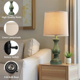 Seealle bedroom and living room pair lamps provide balanced lighting on nightstands