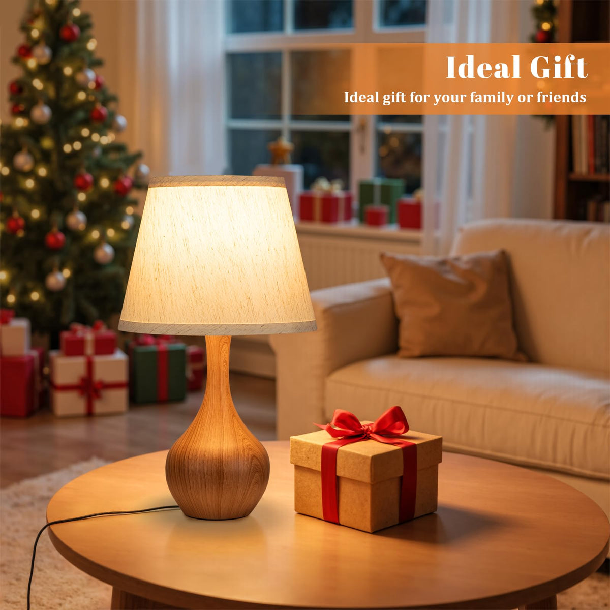 Seealle bedside lamp on nightstand demonstrates quick setup and clean design.