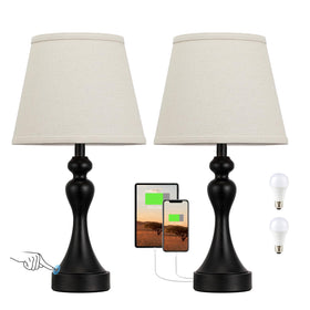 Seealle bedside lamps with soft adjustable brightness for tasks