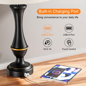Seealle lamp with included E26 LED bulbs delivering flicker-free illumination.