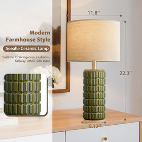 Seealle end table lamps add inviting glow to living spaces