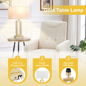 Seealle lamp base with USB-C + USB-A port for convenient charging on the nightstand.