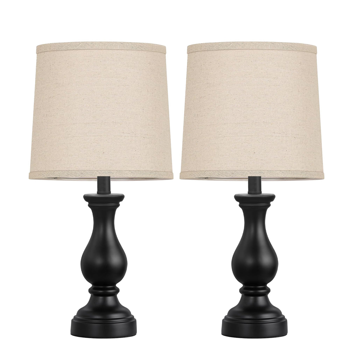 Seealle matte black finish lamps suit modern and rustic decor