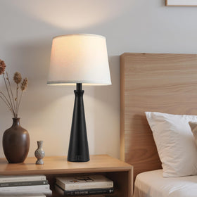 Seealle lamps conical body and stable base blend with modern decor