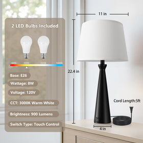 Seealle nightstand setup shows tidy, accessible charging and lighting