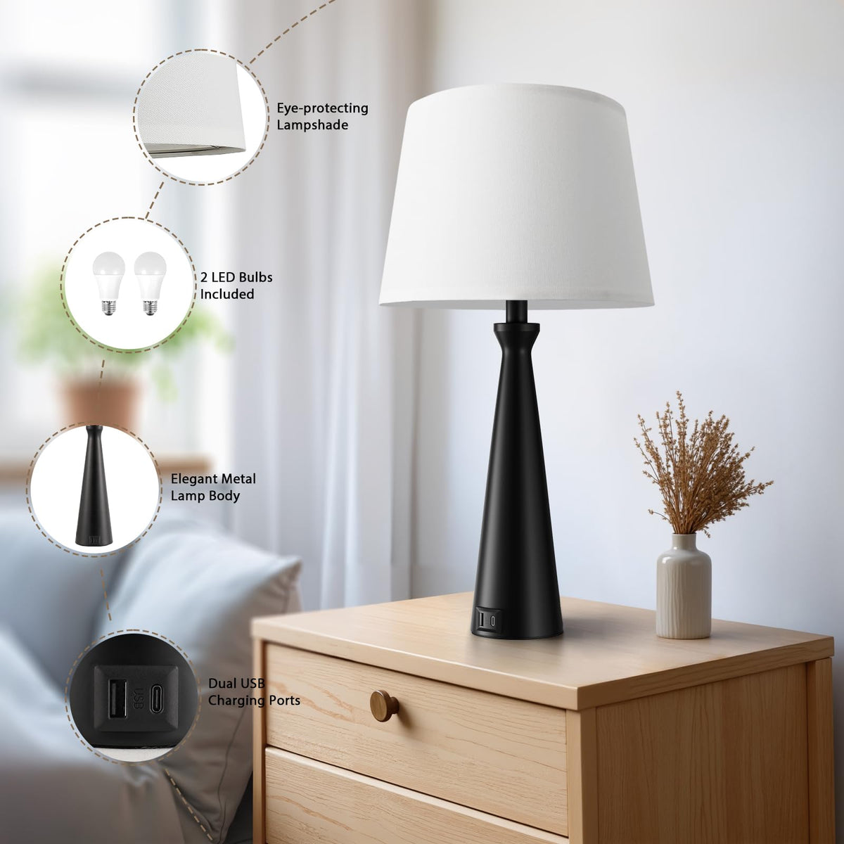 Seealle touch-control lamps enabling easy brightness adjustment