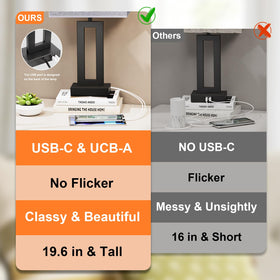 Seealle nightstand lamp featuring included E26 LED bulbs for immediate illumination