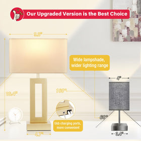 Seealle nightstand lamps feature 3-way dimming and touch control for calm evenings.