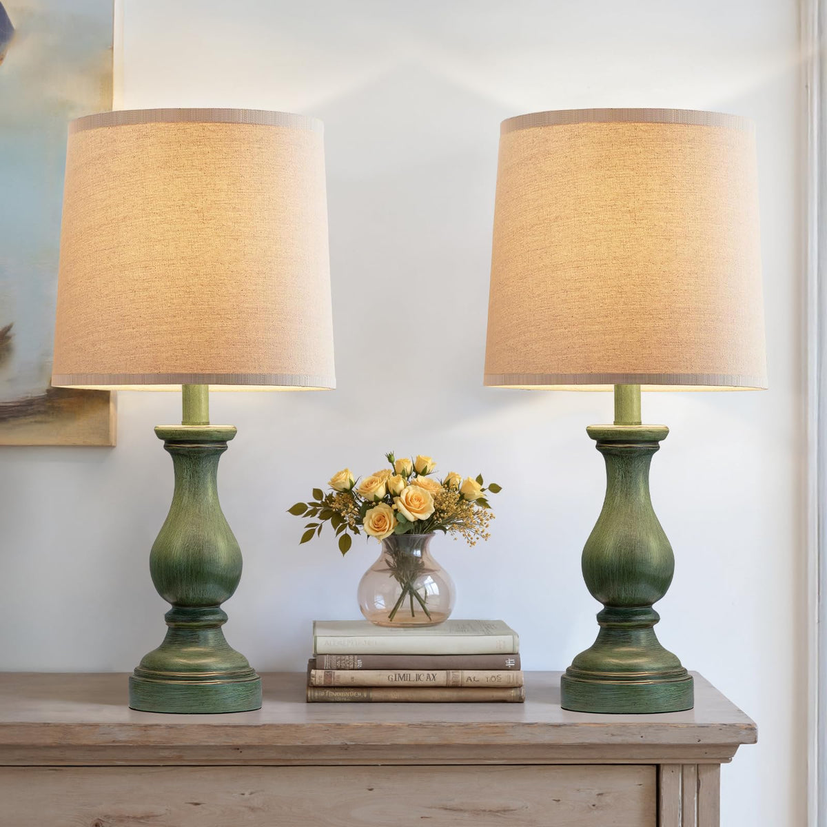 Seealle nightstand lamp with linen shade creates warm glow for relaxing evenings