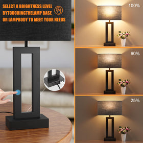 Seealle touch-control nightstand lamps offer instant brightness adjustment by the bed