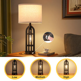 Seealle lamp shows USB-C and USB-A ports with outlet for easy charging