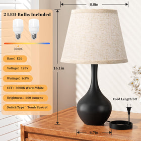 Seealle touch table lamp features modern design to complement contemporary interiors
