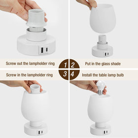 Seealle lamp set of two fits bedrooms and small spaces
