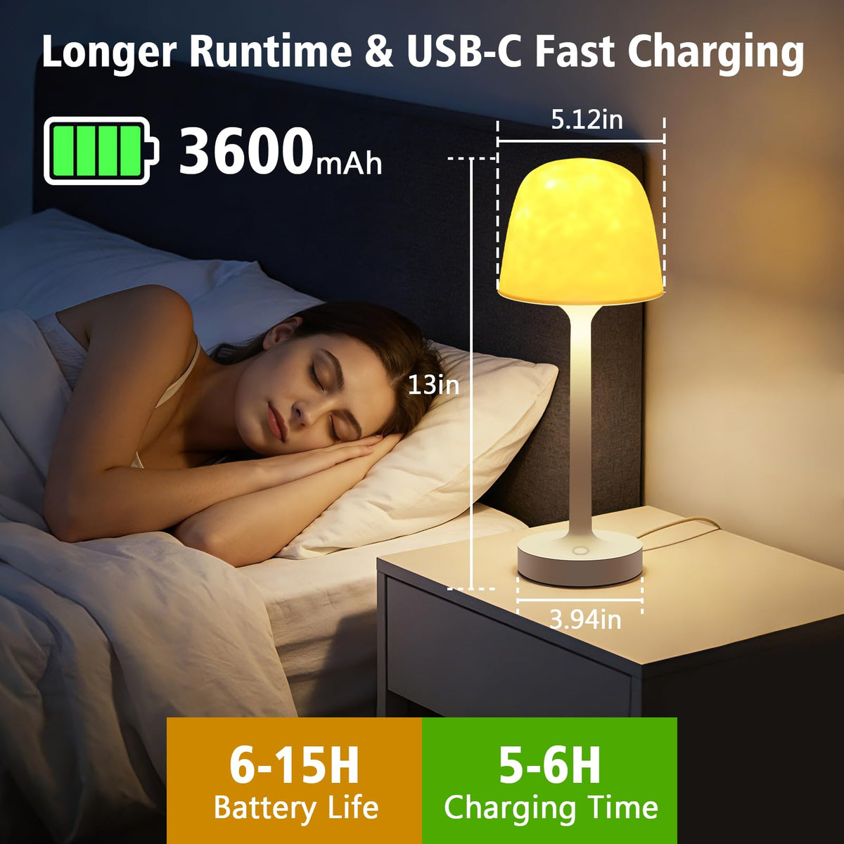 Seenlast 16-color options with three temperature modes for mood lighting.