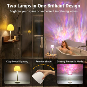 Seenlast remote control for convenient night-time operation.