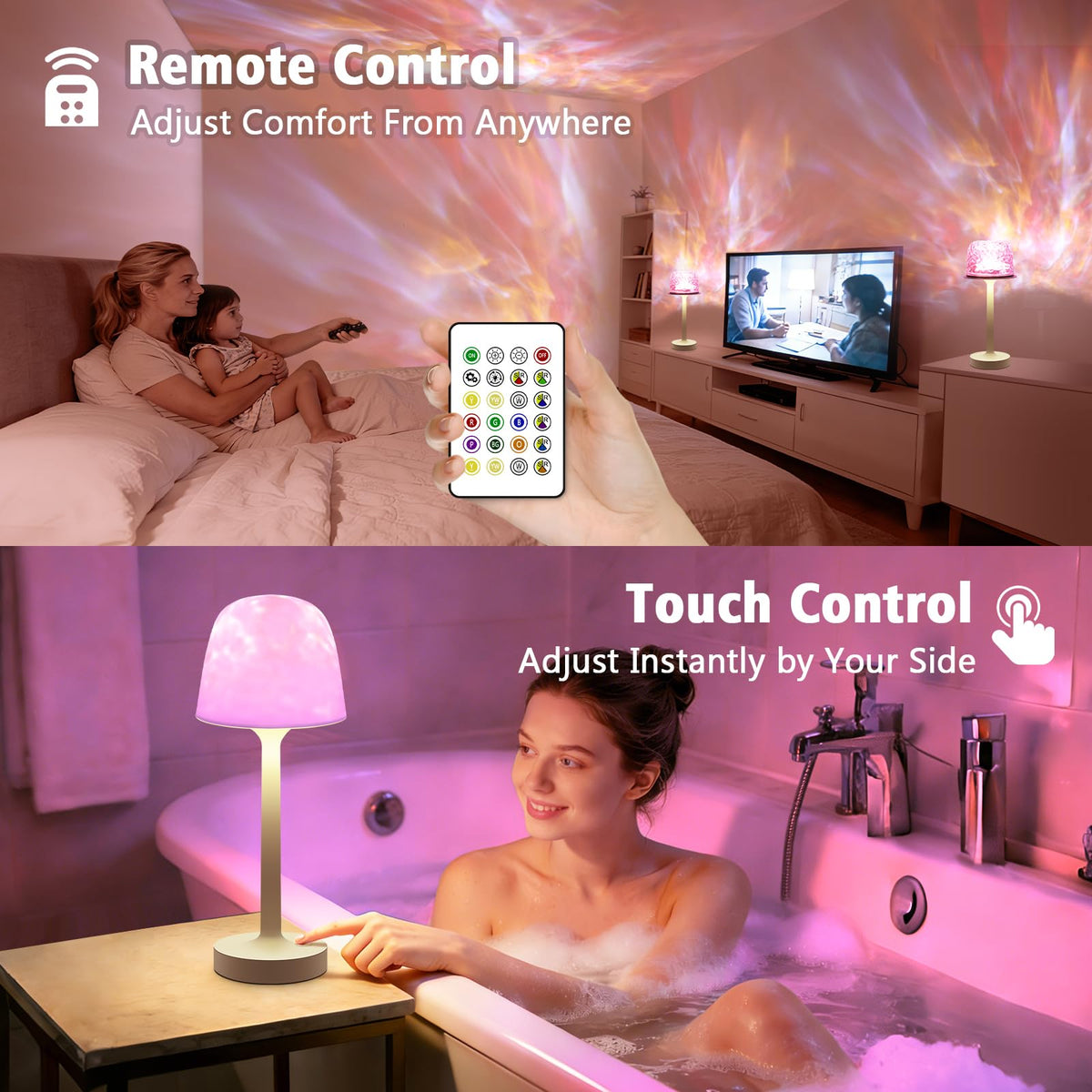 Seenlast three-in-one lamp blends ambient lighting, nightlight, and desk light.